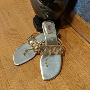 Size 9 1/2 Rhinestone & Studded Sandals